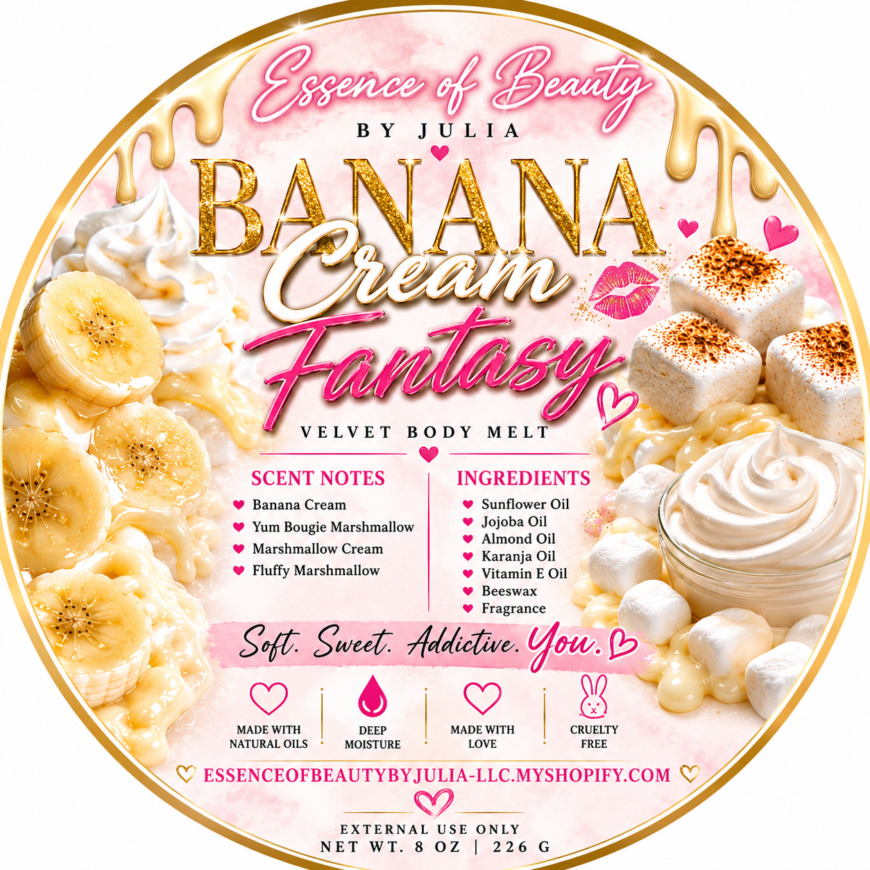 Banana Cream Fantasy Velvet Body Melt
