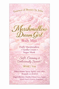 Marshmallow Dream Girl Velvet Body Oil Mist 30 ml