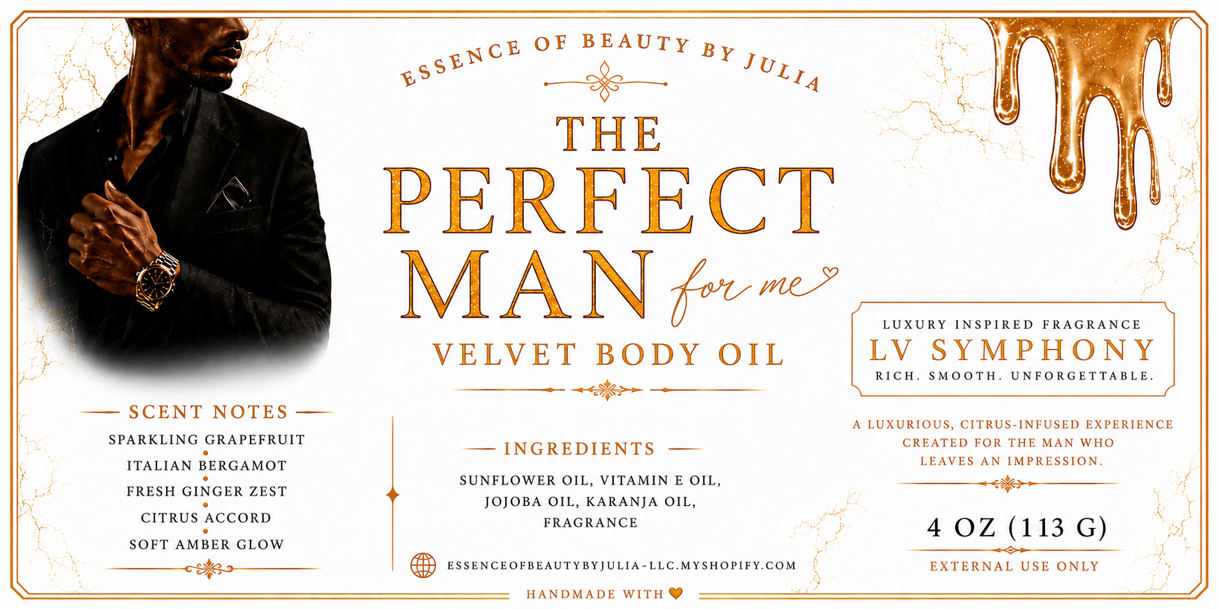 The Perfect Man For Me Velvet Body Oil