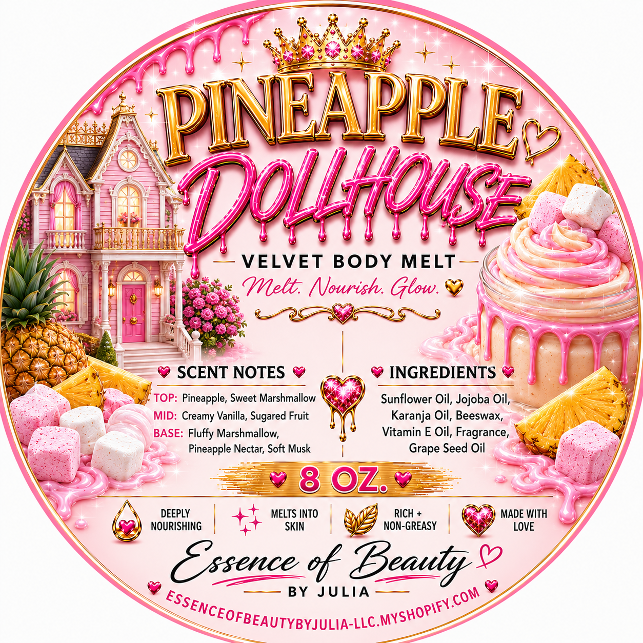 Pineapple Dollhouse Velvet Body Melt