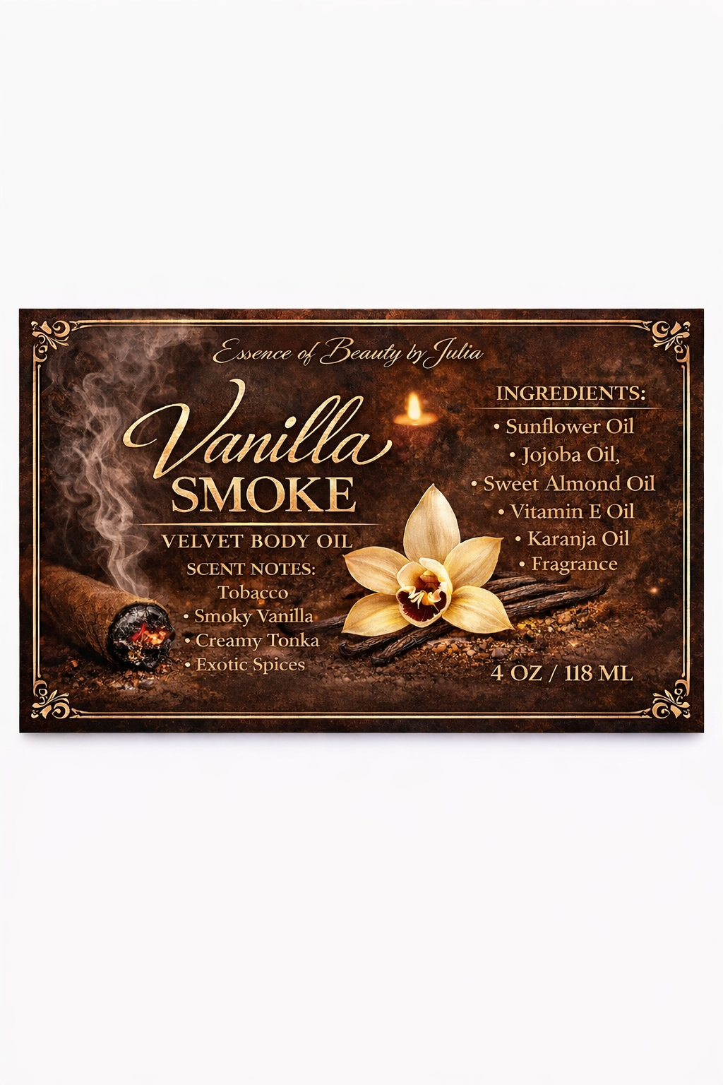 Vanilla Smoke Velvet Body Oil
