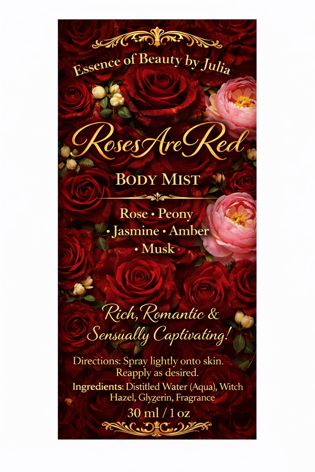 Roses Are Red Velvet Body Oil Mist 30ml