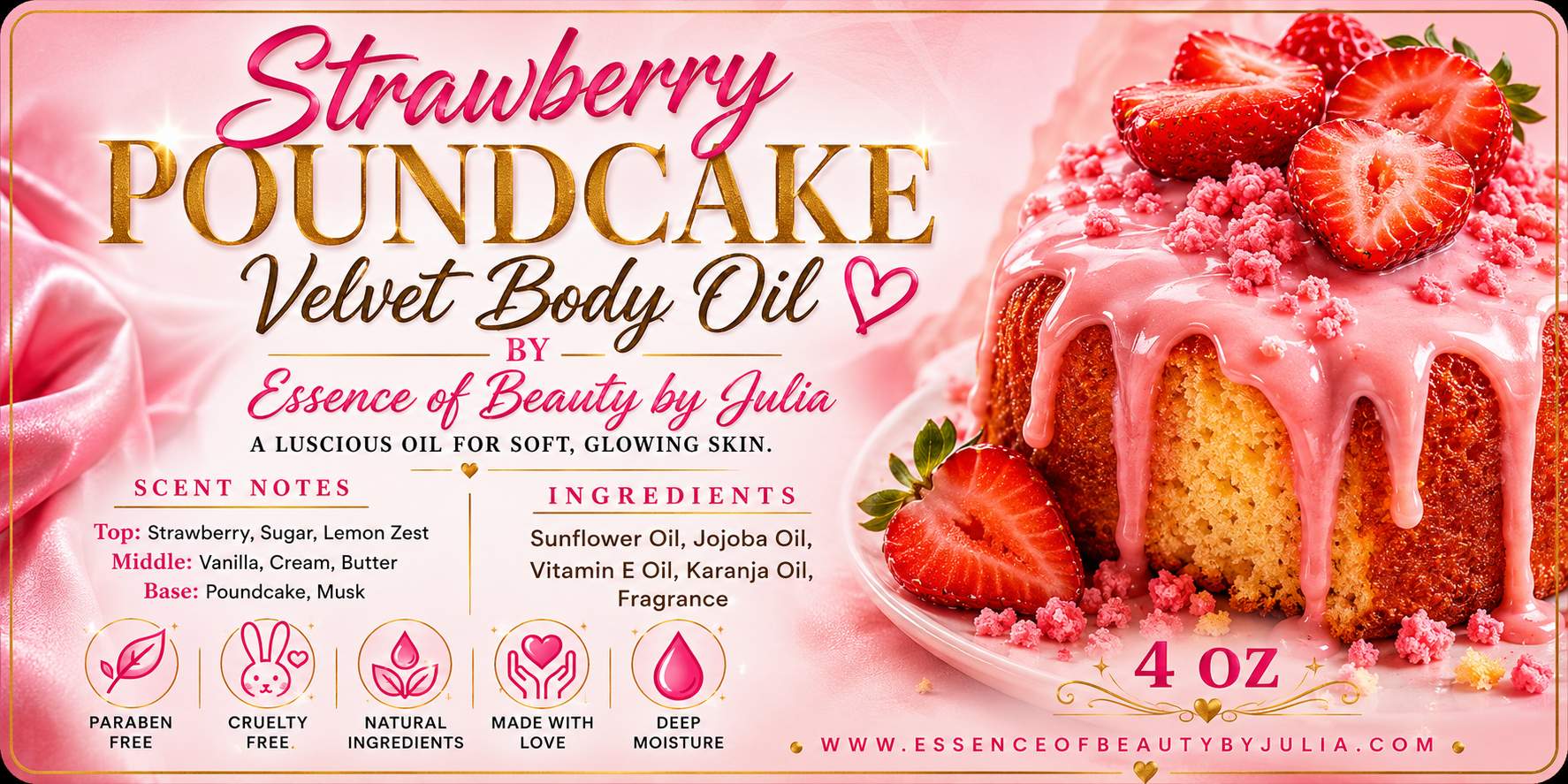 Strawberry Poundcake Body Oil