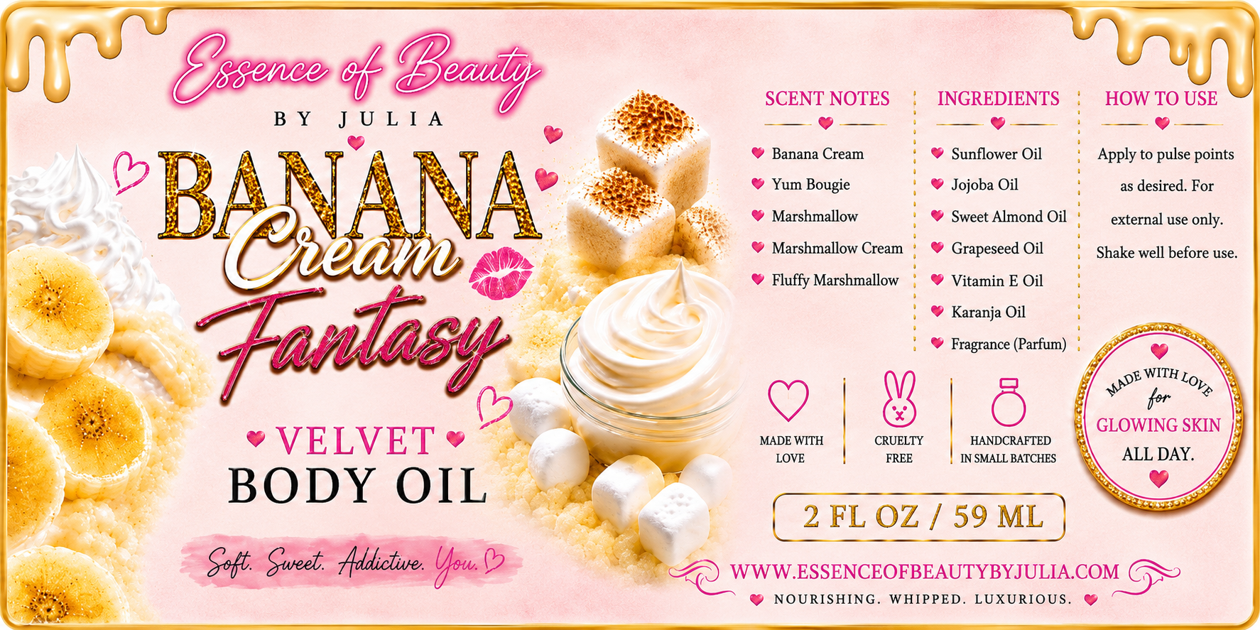 Banana cream fantasy velvet oil
