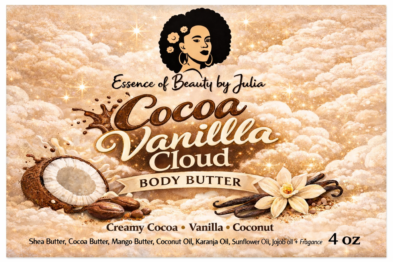 Cocoa Vanilla Cloud Body Butter with Shea and Cocoa Butter
