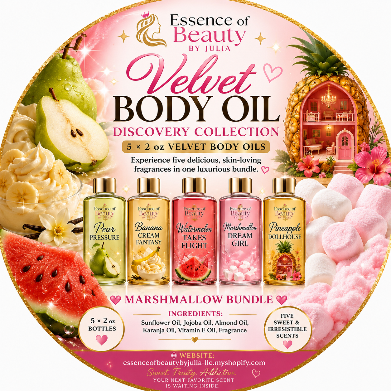 2 oz Marshmallow Velvet Body Oil Bundle