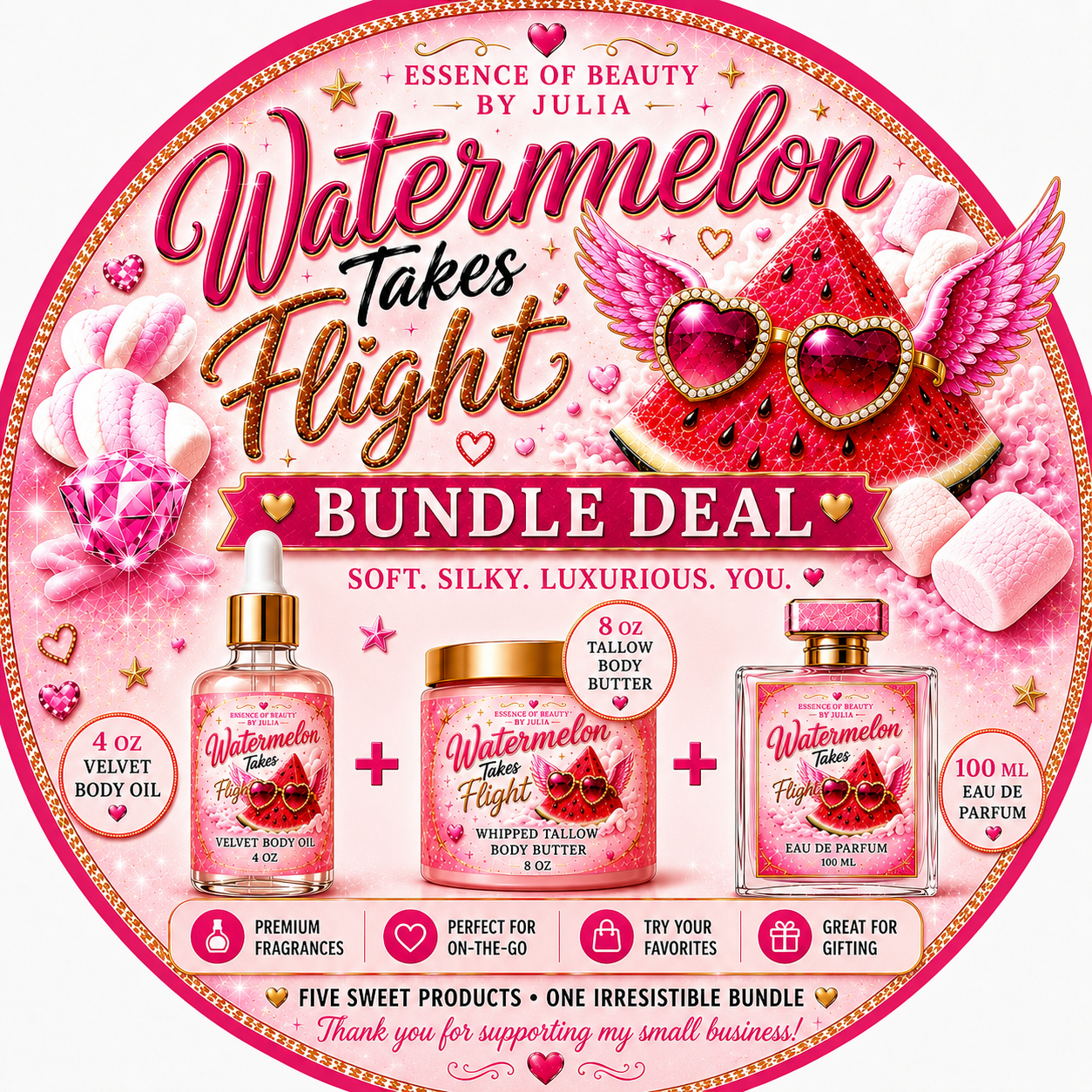 Watermelon Takes Flight Whipped Tallow Oil and Edp Bundle deal