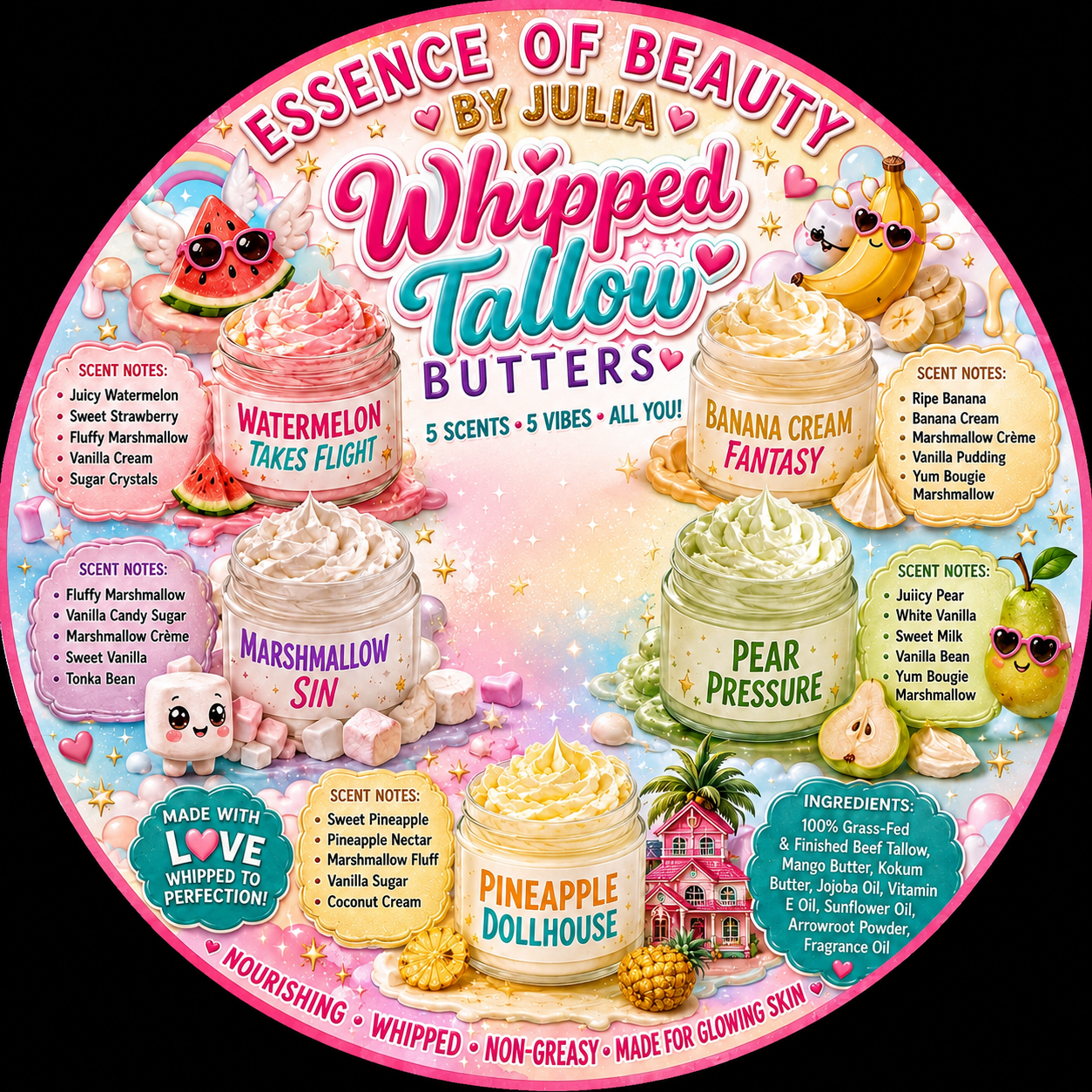 4 oz Whipped Tallow Butters